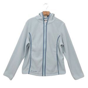 Columbia Hoodie Full Zip Womens Large Blue Zip Up Long Sleeve Outdoor Comfy Cozy